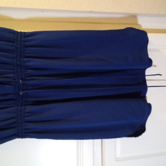 Vince Dark Blue Button and Draw String Mini Dress Size XS - Picture 5 of 7